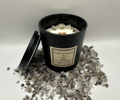 Herkimer Quartz Energy Crystal Candle