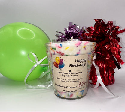 Happy Birthday! Natural Soy Wax Candle