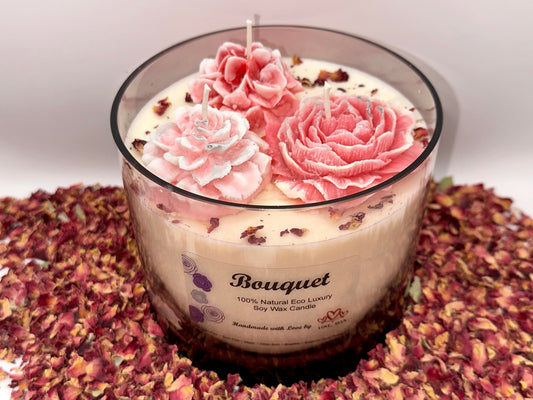 Bouquet Natural Soy Wax Container Candle (Our biggest candle)