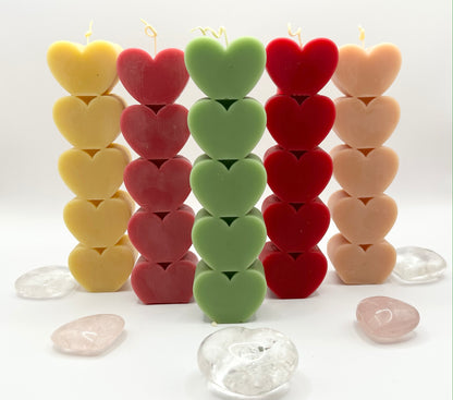 Lotsa Hearts Beeswax Pillar