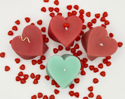 Mini slanted heart stand - Natural Soy Wax